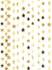 1/3/5 Pack Shiny Star Decorative Ribbons, 2026 Graduation Party Decor Star Garland, Glitter Background Decor For Birthday, Classroom, Wedding (Gold)